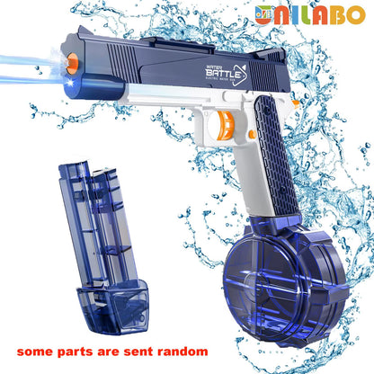 Unilabo M416 Electric Water Gun - Battery Powered with External Water Bottle Attachment - Perfect for Kids & Adults Outdoor Fun
