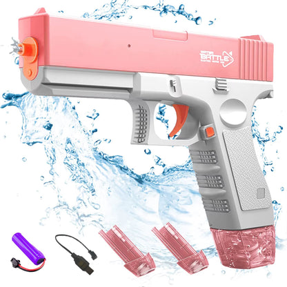 Unilabo M416 Electric Water Gun - Battery Powered with External Water Bottle Attachment - Perfect for Kids & Adults Outdoor Fun