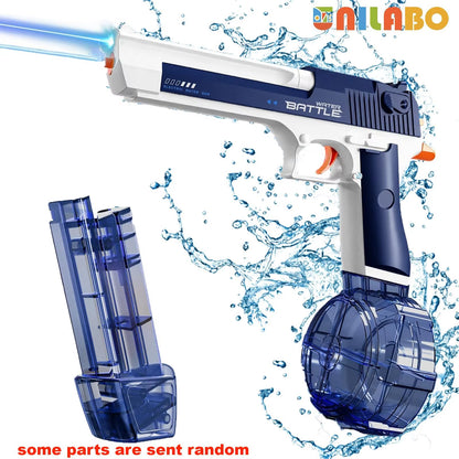 Unilabo M416 Electric Water Gun - Battery Powered with External Water Bottle Attachment - Perfect for Kids & Adults Outdoor Fun